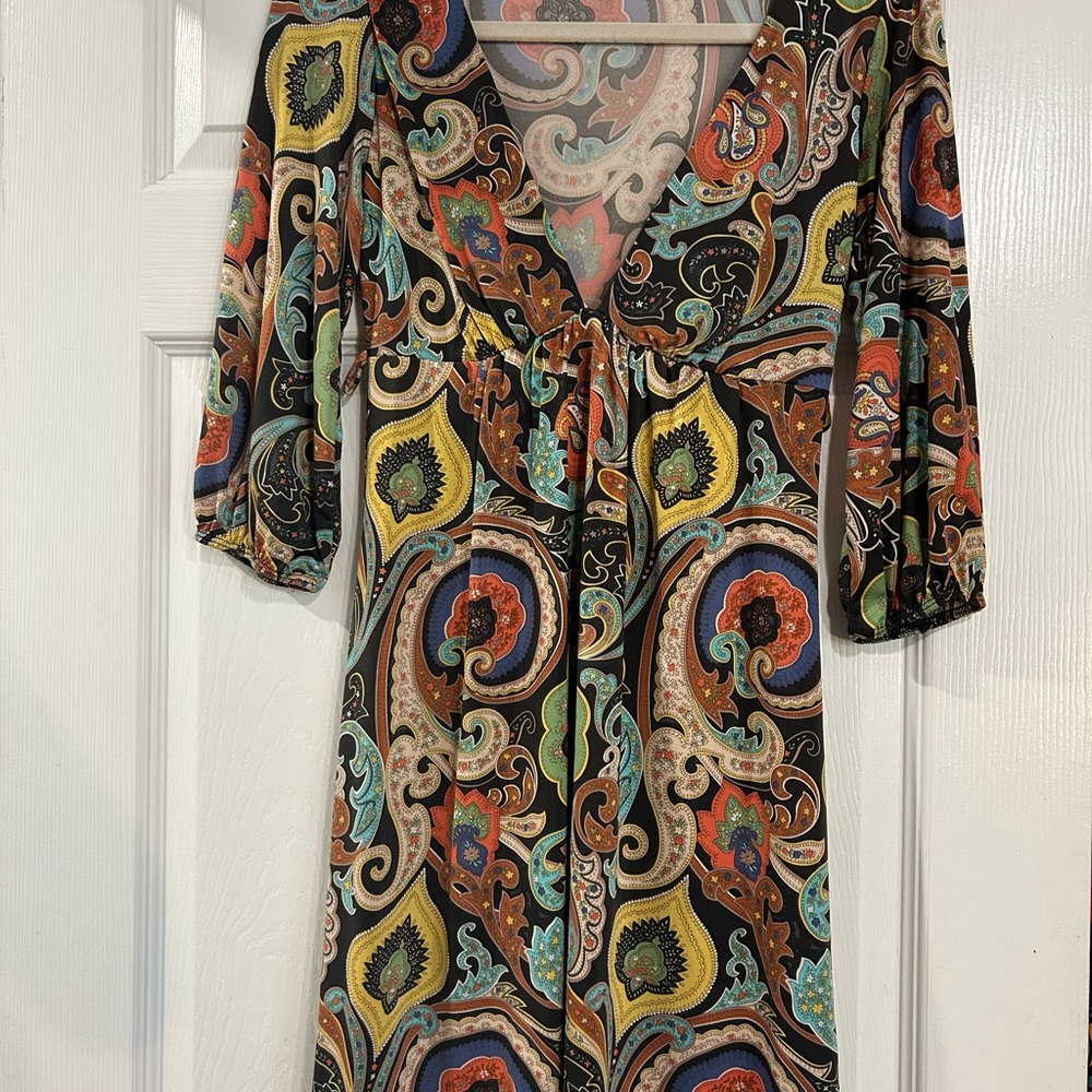 Charlotte Russe Multicolor Paisley Midi Dress